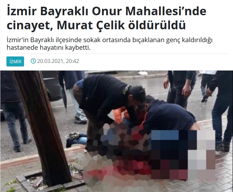 İzmir Bayraklı cinayet