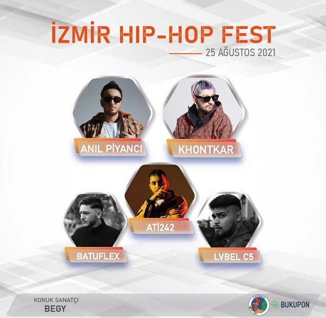 İzmir HipHop Fest 25 Ağustos 2021 nerede