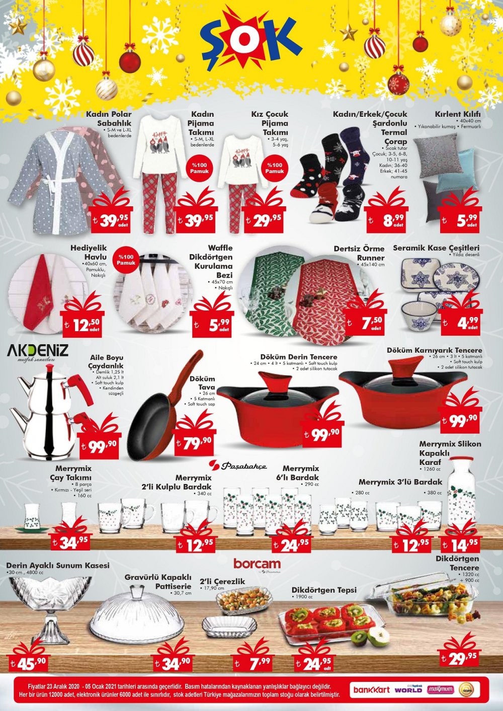 ŞOK MARKET AKTÜEL ÜRÜNLER KATALOĞU 27 – 28 – 29 – 30 ARALIK 2020