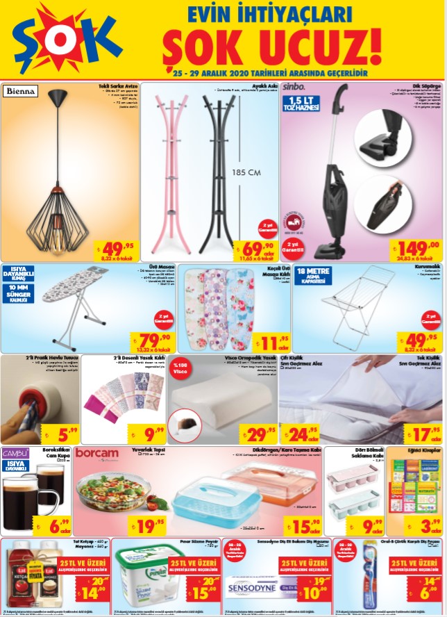 ŞOK MARKET AKTÜEL ÜRÜNLER KATALOĞU 27 – 28 – 29 – 30 ARALIK 2020