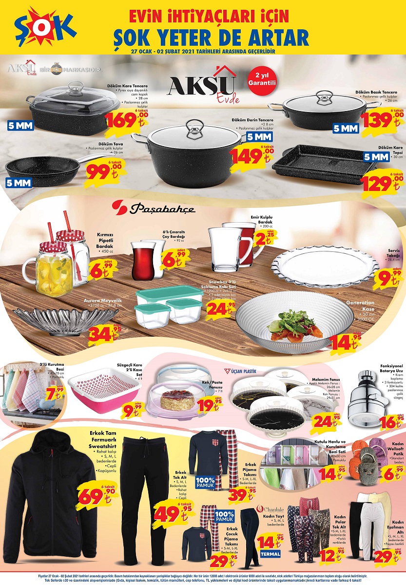 Şok market 1 Şubat 2021 Pazartesi aktüel ürünler kataloğu