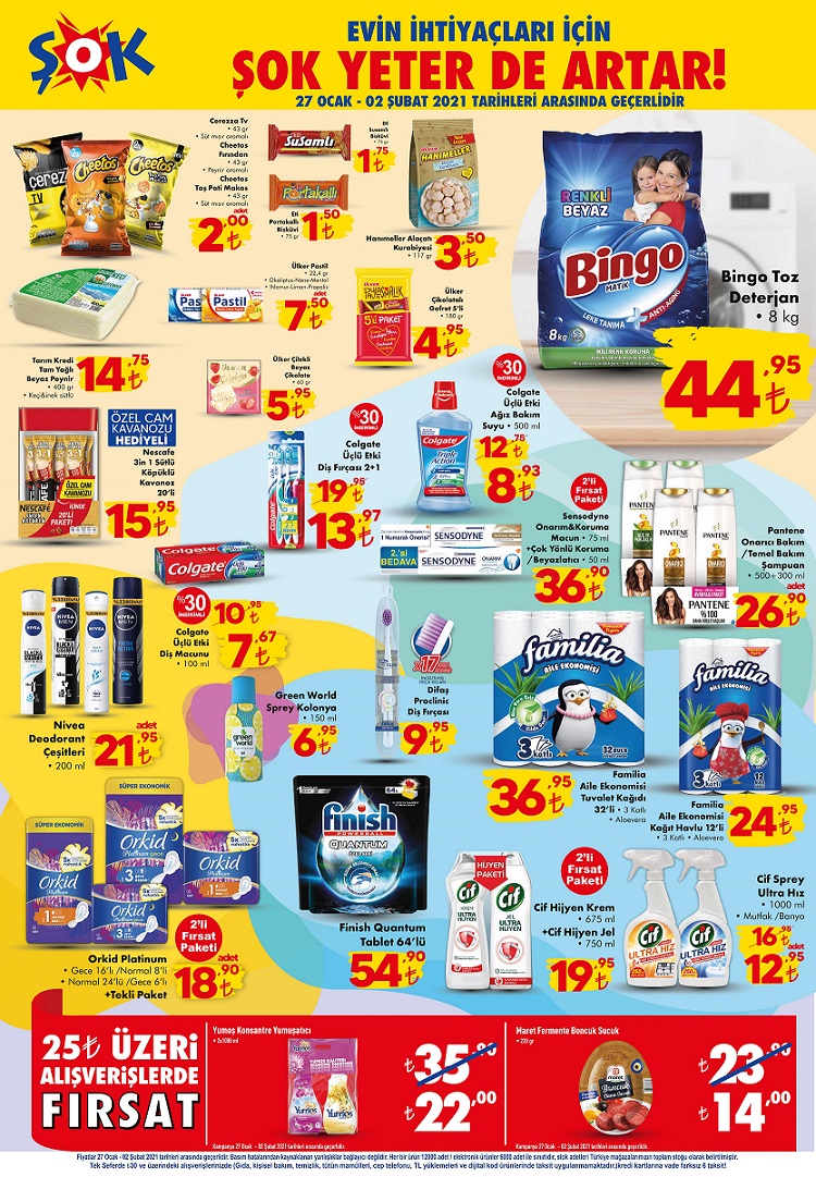 Şok market 2 Şubat 2021 Salı aktüel ürünler kataloğu