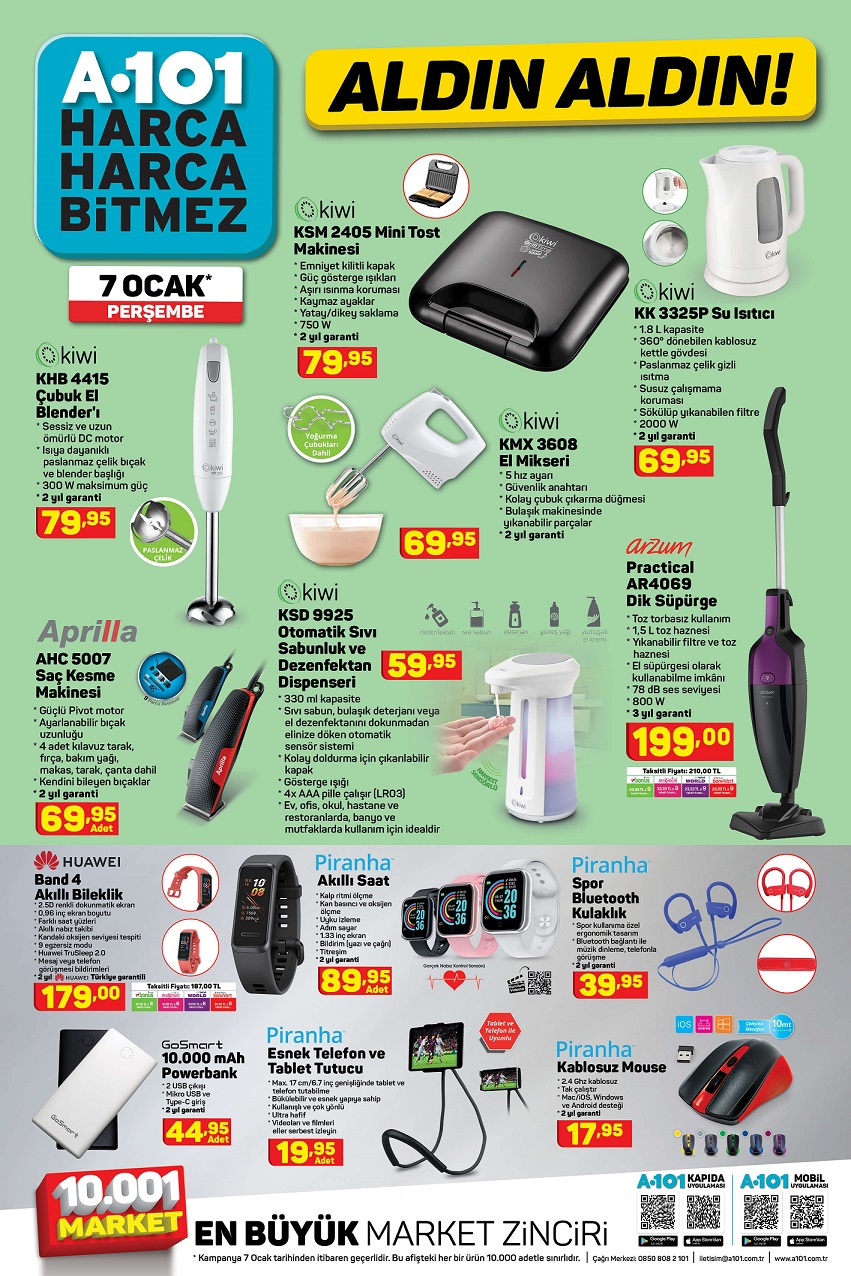 A101 BU HAFTA 7 OCAK 2021 AKTÜEL ÜRÜNLER KATALOĞU