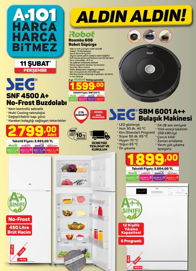 A101 market aktüel ürünler kataloğu 12 Şubat 2021 Cuma