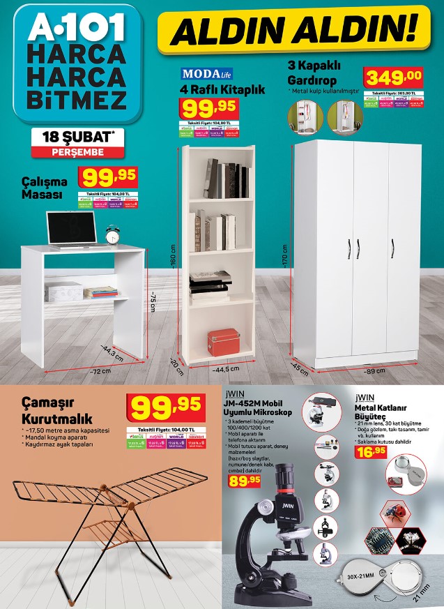 A101 market 18 Şubat 2021 Perşembe aktüel ürünler kataloğu