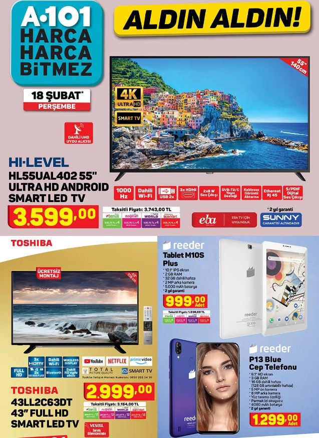 A101 aktüel 20 Şubat Cumartesi indirimli ürünler kataloğu bu hafta 2021