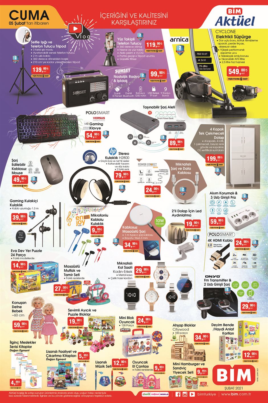 BİM market 5 Şubat 2021 Cuma aktüel ürünler kataloğu