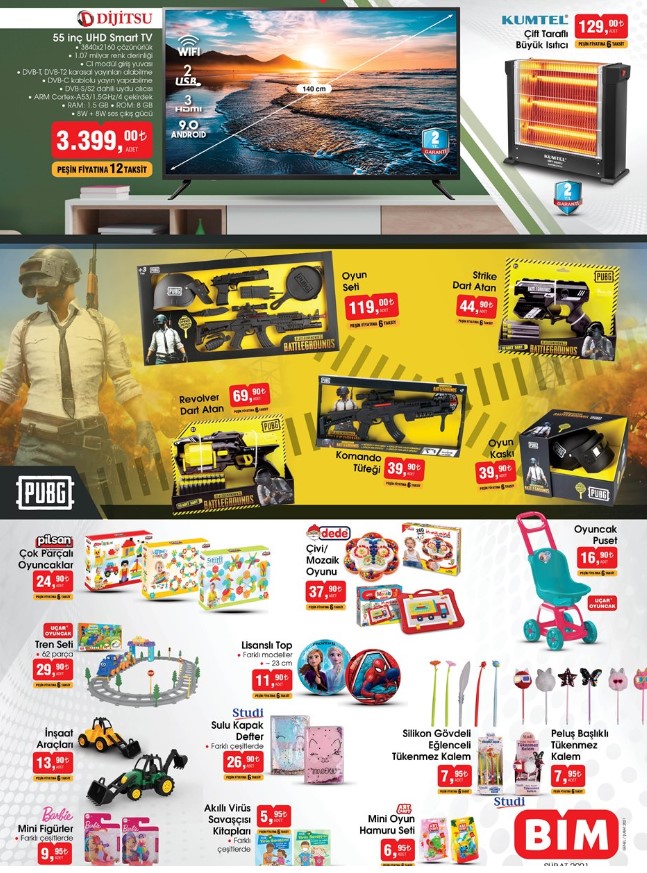 BİM aktüel ürünler kataloğu 22 Şubat Pazartesi