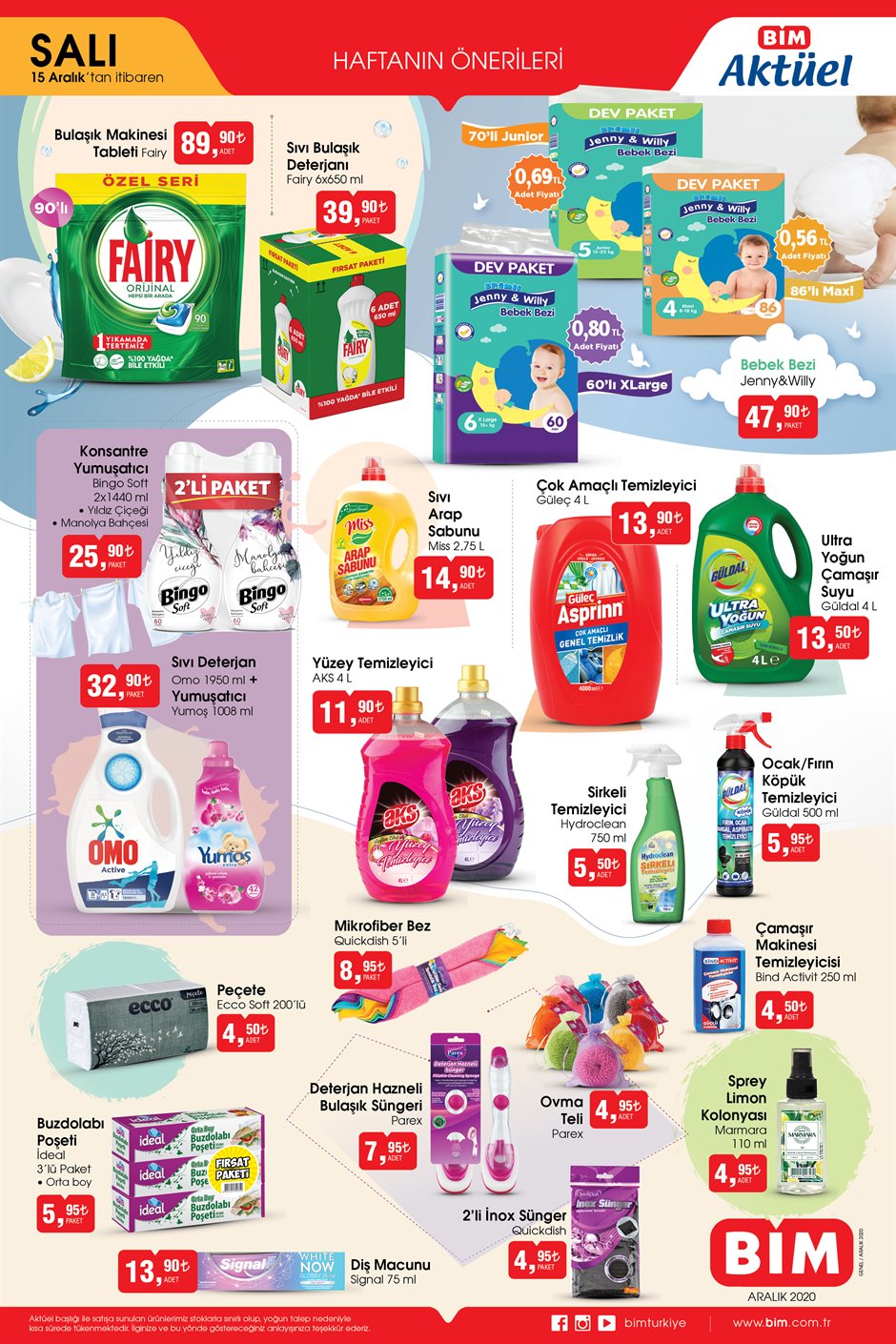 BİM Aktüel 2020 Aralık