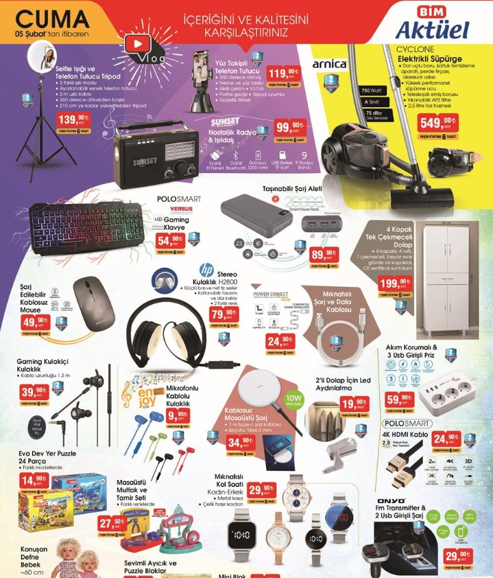 BİM aktüel 8 Şubat 2021 Pazartesi ürünler kataloğu