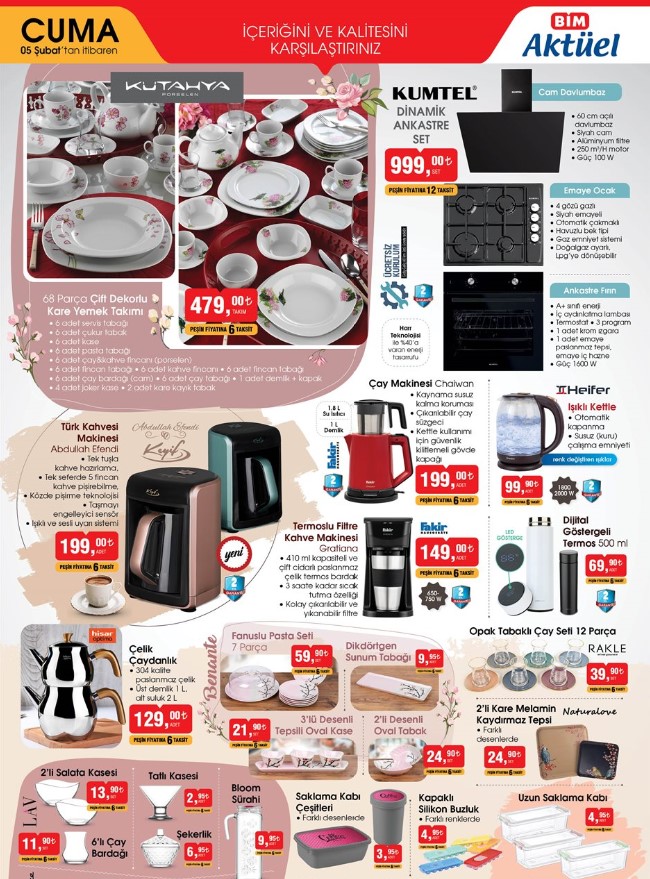 BİM market aktüel ürünler kataloğu 6 Şubat 2021 Cumartesi