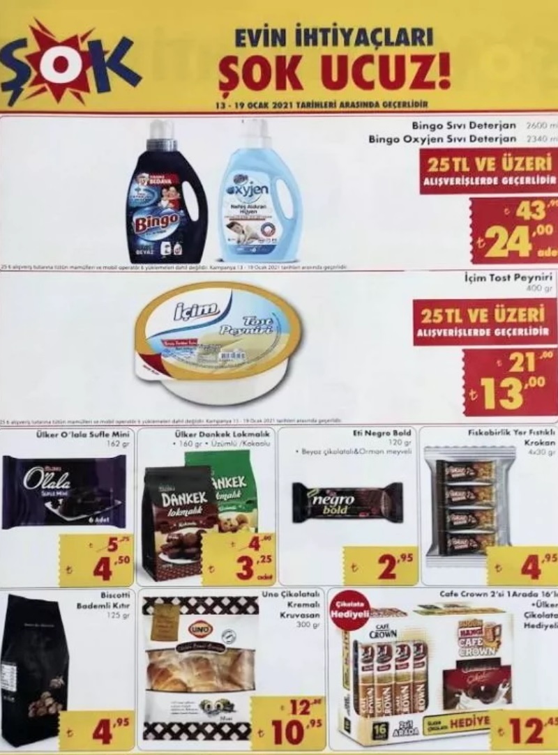 ŞOK 13 OCAK 2021 ÇARŞAMBA AKTÜEL ÜRÜNLER KATALOĞU