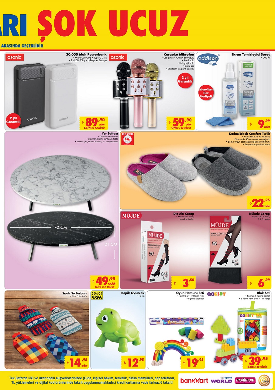 ŞOK AKTÜEL 6 OCAK 2021 ÇARŞAMBA ÜRÜNLER KATALOĞU