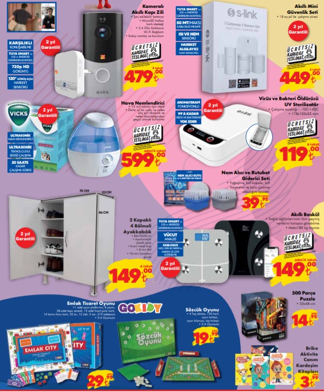 Şok aktüel 24 Şubat Çarşamba ürünler kataloğu