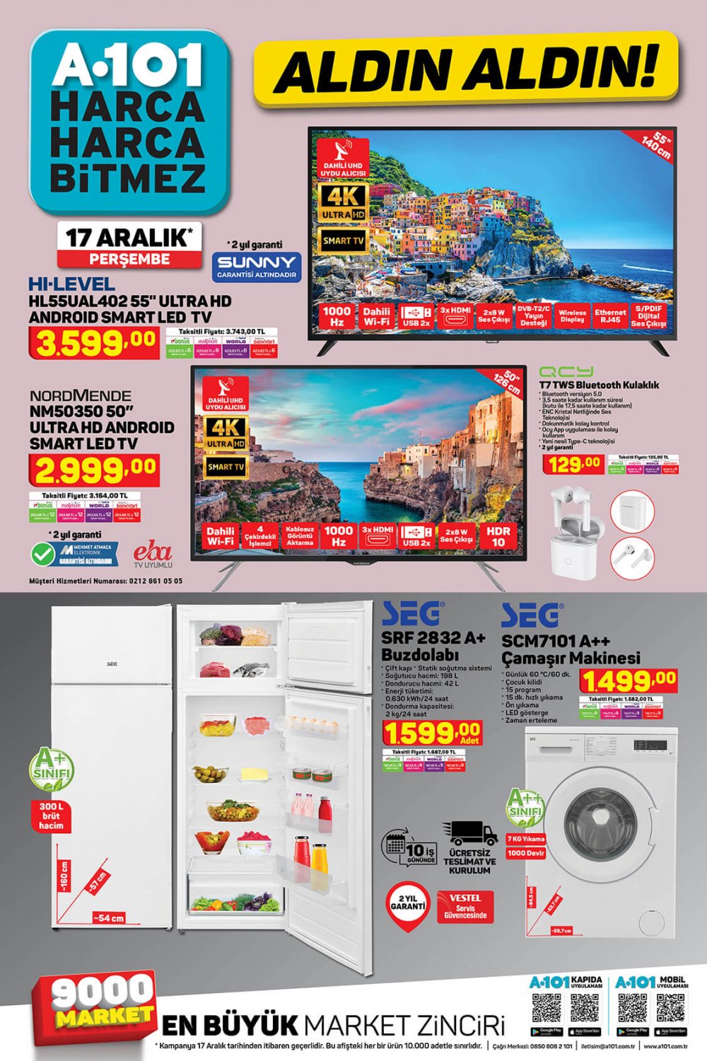 A101 AKTÜEL ÜRÜNLER KATALOĞU 17 ARALIK 2020 PERŞEMBE