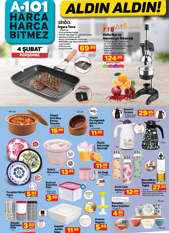 A101 market aktüel 9 Şubat 2021 Salı ürünler kataloğu