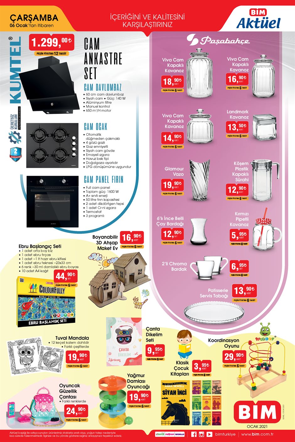 BİM 6 OCAK 2021 ÇARŞAMBA BU HAFTA AKTÜEL ÜRÜNLER KATALOĞU