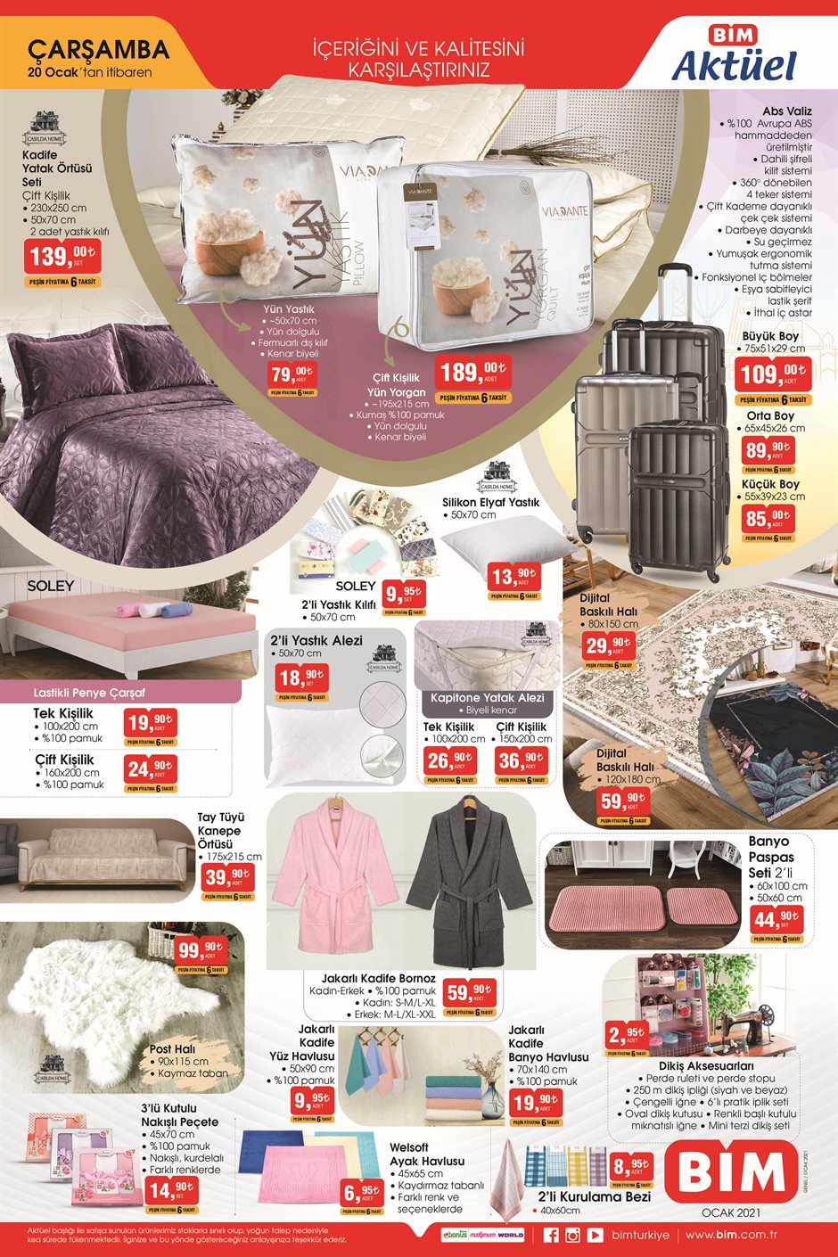 BİM 20 Ocak 2021 Çarşamba aktüel ürünler kataloğu