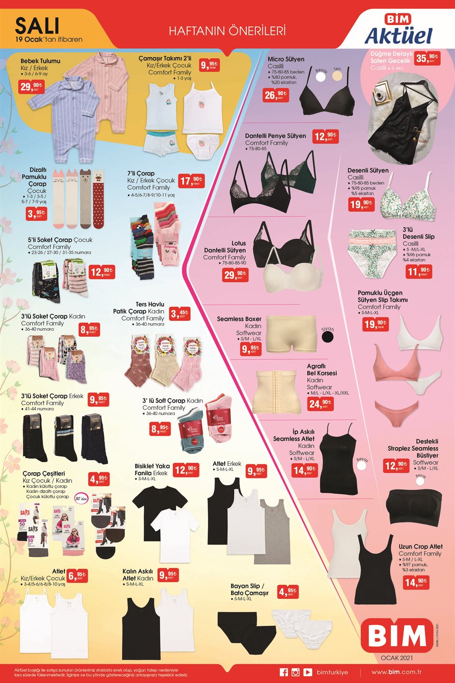 BİM 19 Ocak 2021 Salı kataloğu