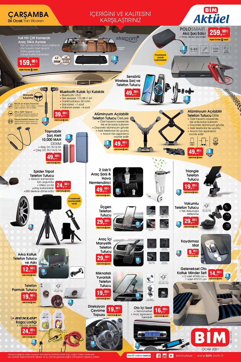 BİM 6 OCAK 2021 ÇARŞAMBA BU HAFTA AKTÜEL ÜRÜNLER KATALOĞU