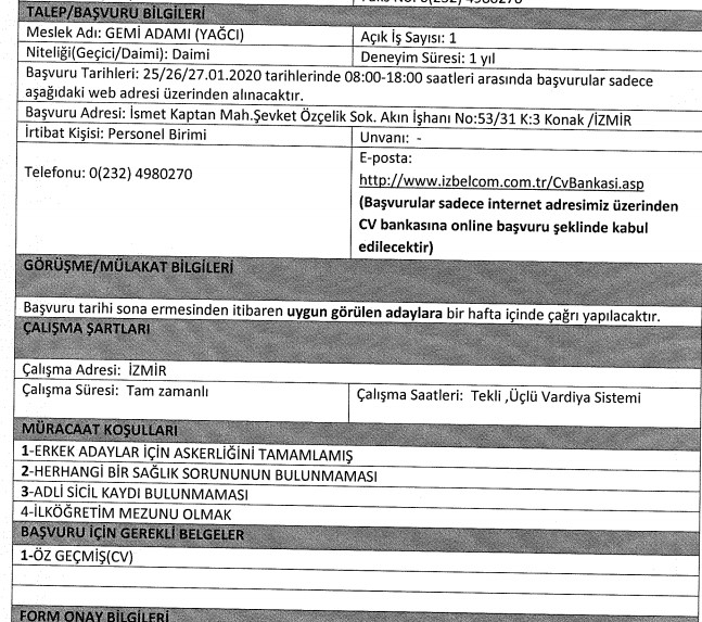 İzmir Büyükşehir Belediyesi, 8 farklı meslek grubundan 55 personel alımı için ilan açtı