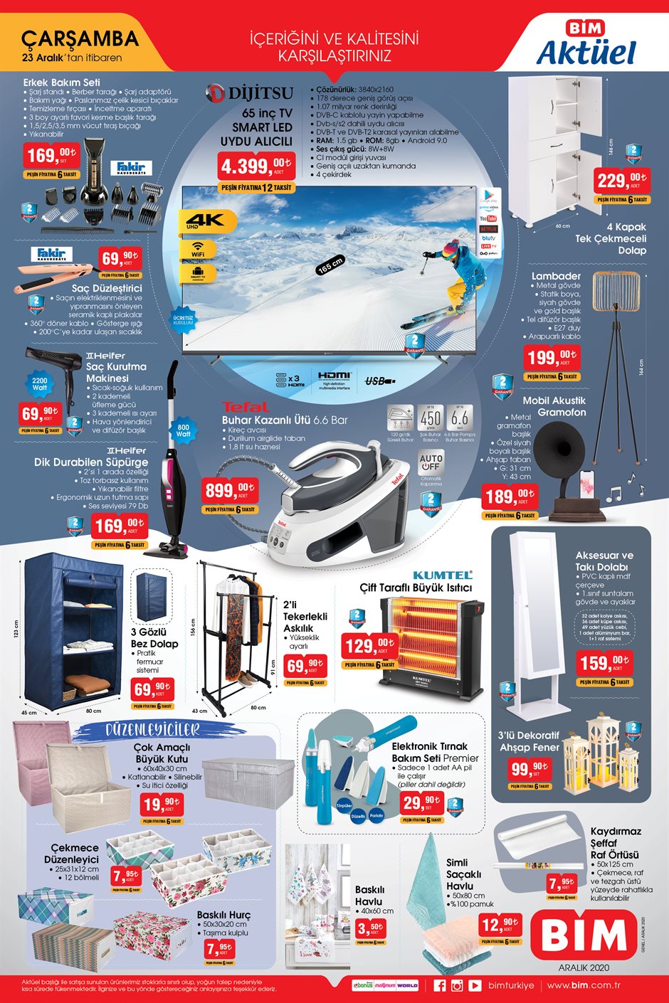 BİM 23 ARALIK 2020 ÇARŞAMBA AKTÜEL ÜRÜNLER KATALOĞU