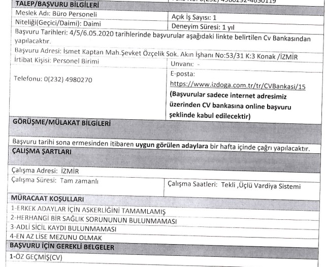 İzmir Büyükşehir Belediyesi personel alımı bugün bitiyor