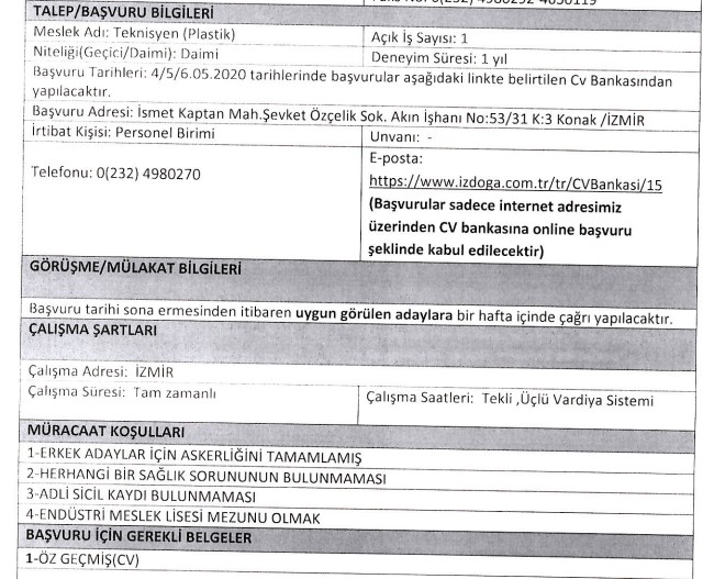 İzmir Büyükşehir Belediyesi personel alımı bugün bitiyor