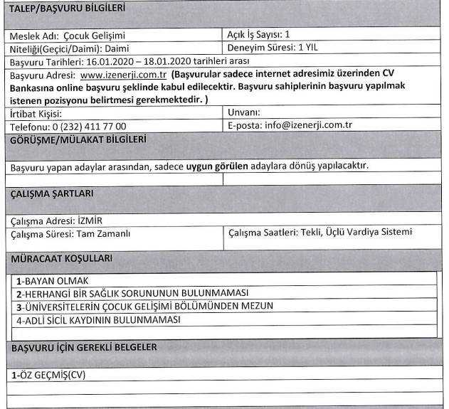 İzmir Büyükşehir Belediyesi ve ilçe belediyeleri personel alımı başladı