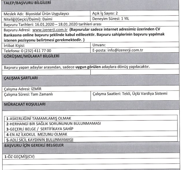 İzmir Büyükşehir Belediyesi ve ilçe belediyeleri personel alımı başladı