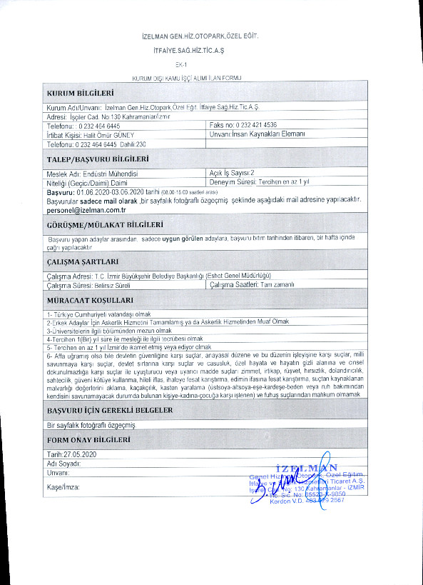 İzmir Büyükşehir Belediyesi 11 farklı iş kolundan 41 personel alımını başlattı