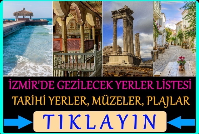 izmir'de tatil yerleri ve gezilecek yerler