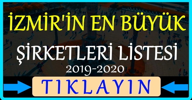 izmir en büyük 100 şirket listesi