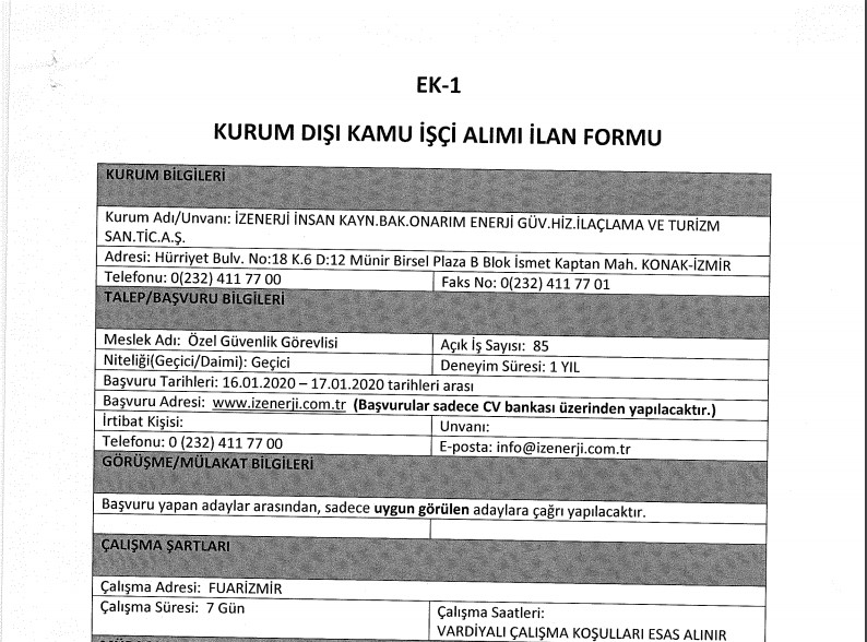 İzmir Büyükşehir Belediyesi, 85 personel alımı yapacak