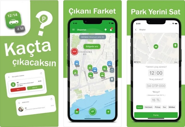 Park yeri bulma uygulaması Otoparket: Park yeri arama derdine son!