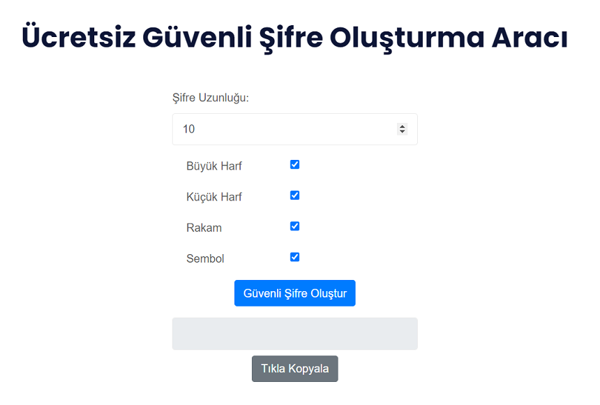 güçlü şifre oluşturma