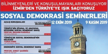 İzmir'de Sosyal Demokrasi Seminerleri programı belli oldu