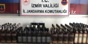 İzmir'in Torbalı ilçesinde kaçak içki operasyonu