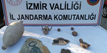 İzmir Kemalpaşa'da tarihi eser operasyonu
