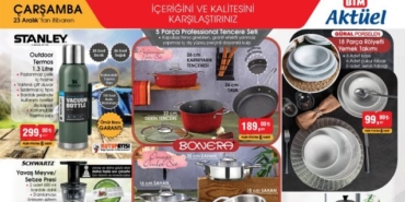 Bim aktüel 23 Aralık Çarşamba ürünler kataloğu, Bim bu hafta neler var?