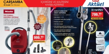 Bim aktüel ürünler kataloğu 31 Aralık, BİM bu hafta pazar arabası, Presmix meyve presi, süpürge