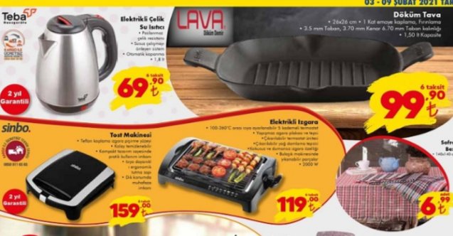 Bim aktüel ürünler kataloğu, Bim bu hafta neler var