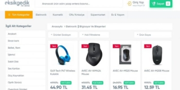 Türkiye'nin Yeni Nesil Online Alışveriş Sitesi Eksikgedik
