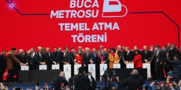 İzmir Buca Metrosu temelini Kemal Kılıçdaroğlu attı