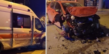 Manisa Şehzadeler Şehitler Mahallesi trafik kazası: Askeri ambulans ile otomobil çarpıştı