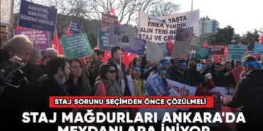 Staj ve çıraklık sigortası mağdurları Ankara'da meydanlara iniyor