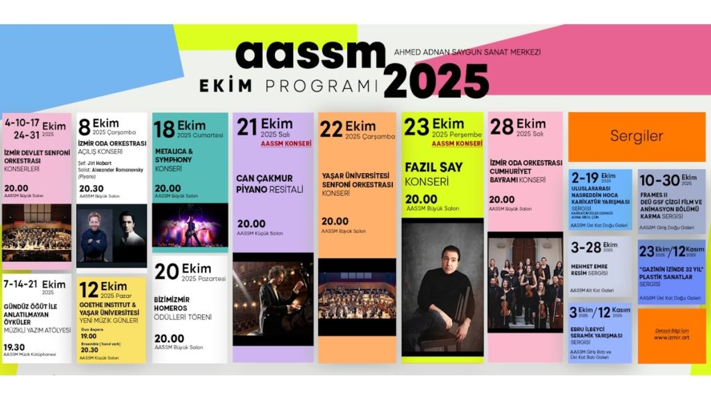 Ahmed Adnan Saygun Sanat Merkezi Ekim ayı programı etkinlikleri