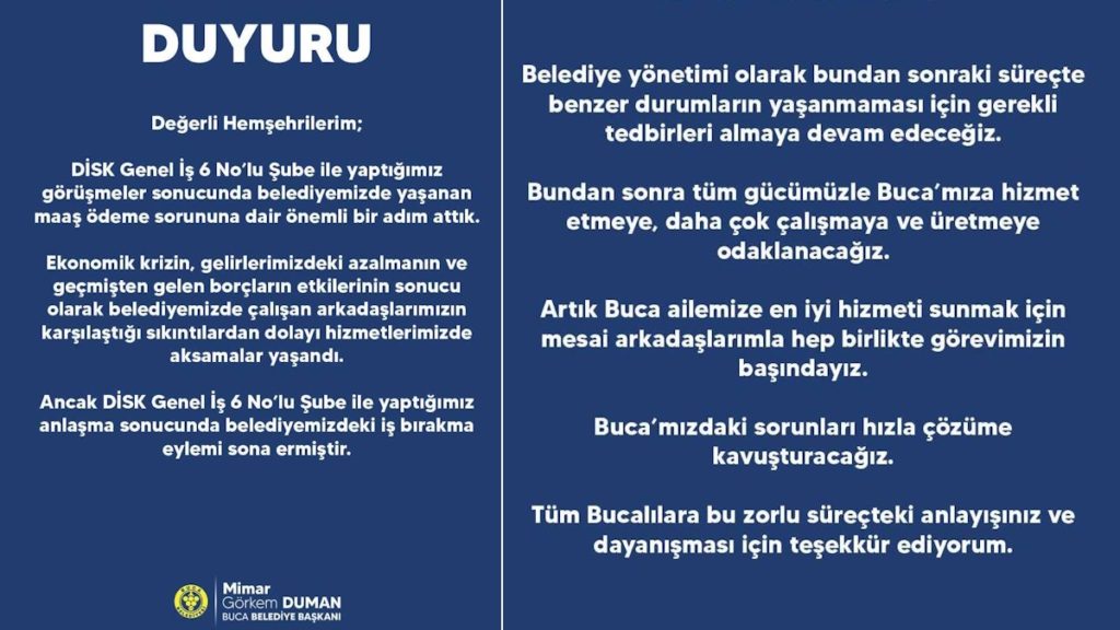 buca çöp sorunu sona erdi.