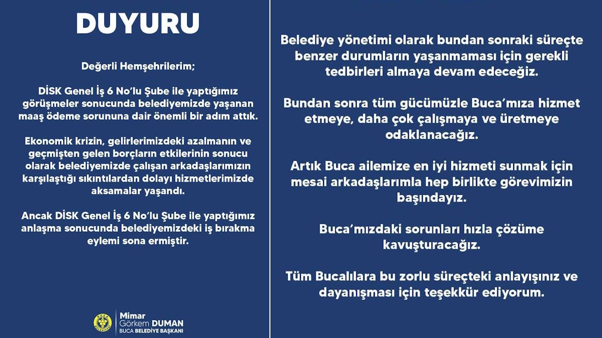 buca çöp sorunu sona erdi.