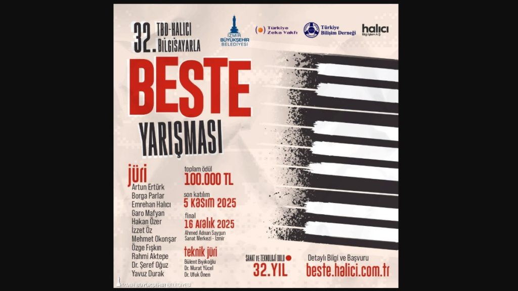İzmir Bilgisayarla Beste Yarışması başvuruları başladı.